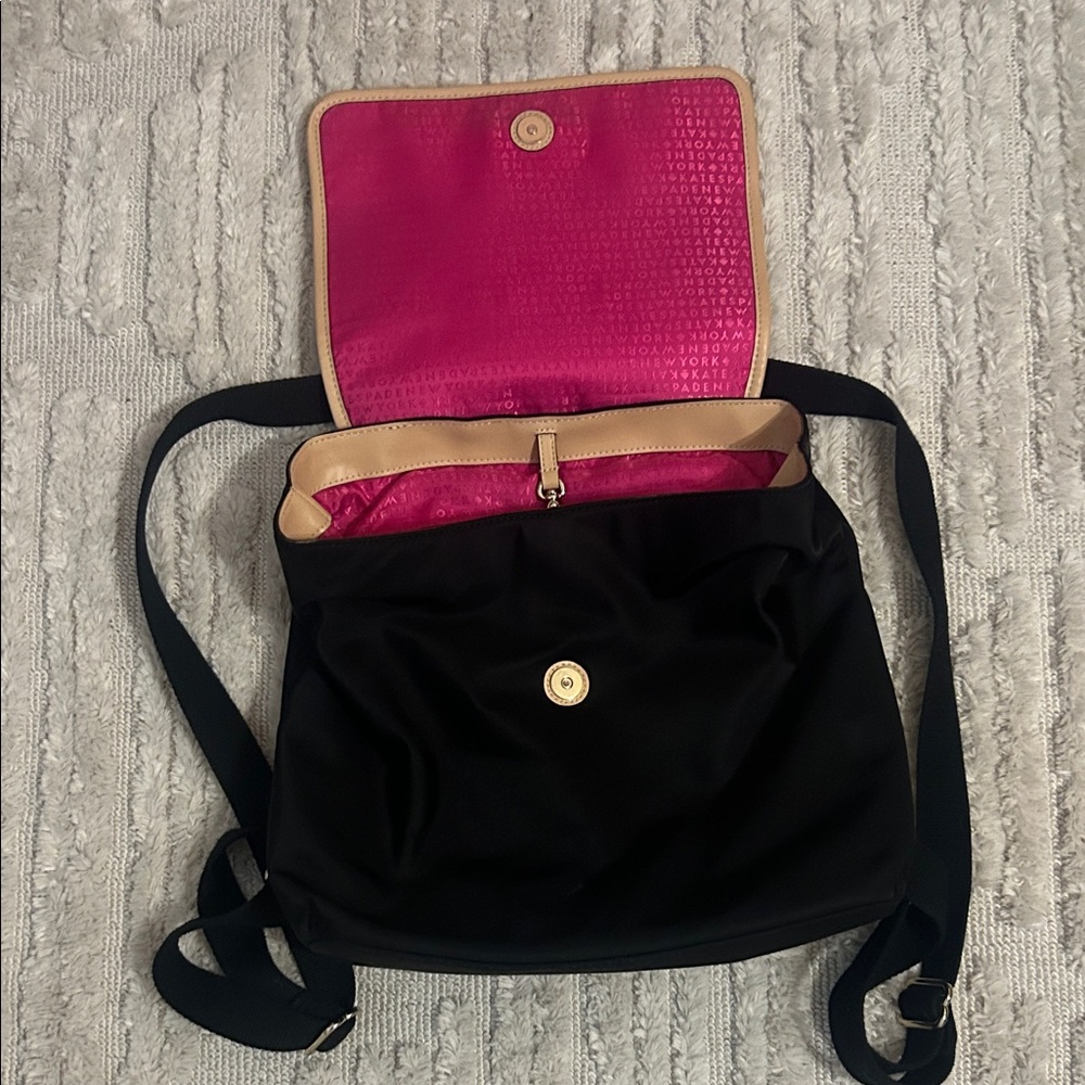 Kate Spade Black and Pink Backpack